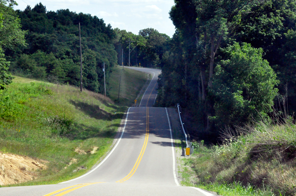 roller-coaster road